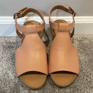 Franco Sarto nude wedge sandal - size 7